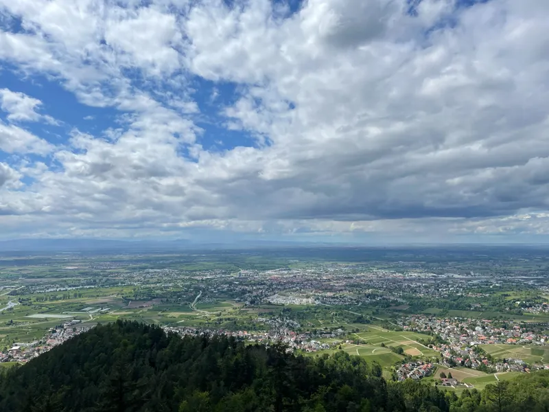 Blick von der Hornisgrinde über die Rheinebene